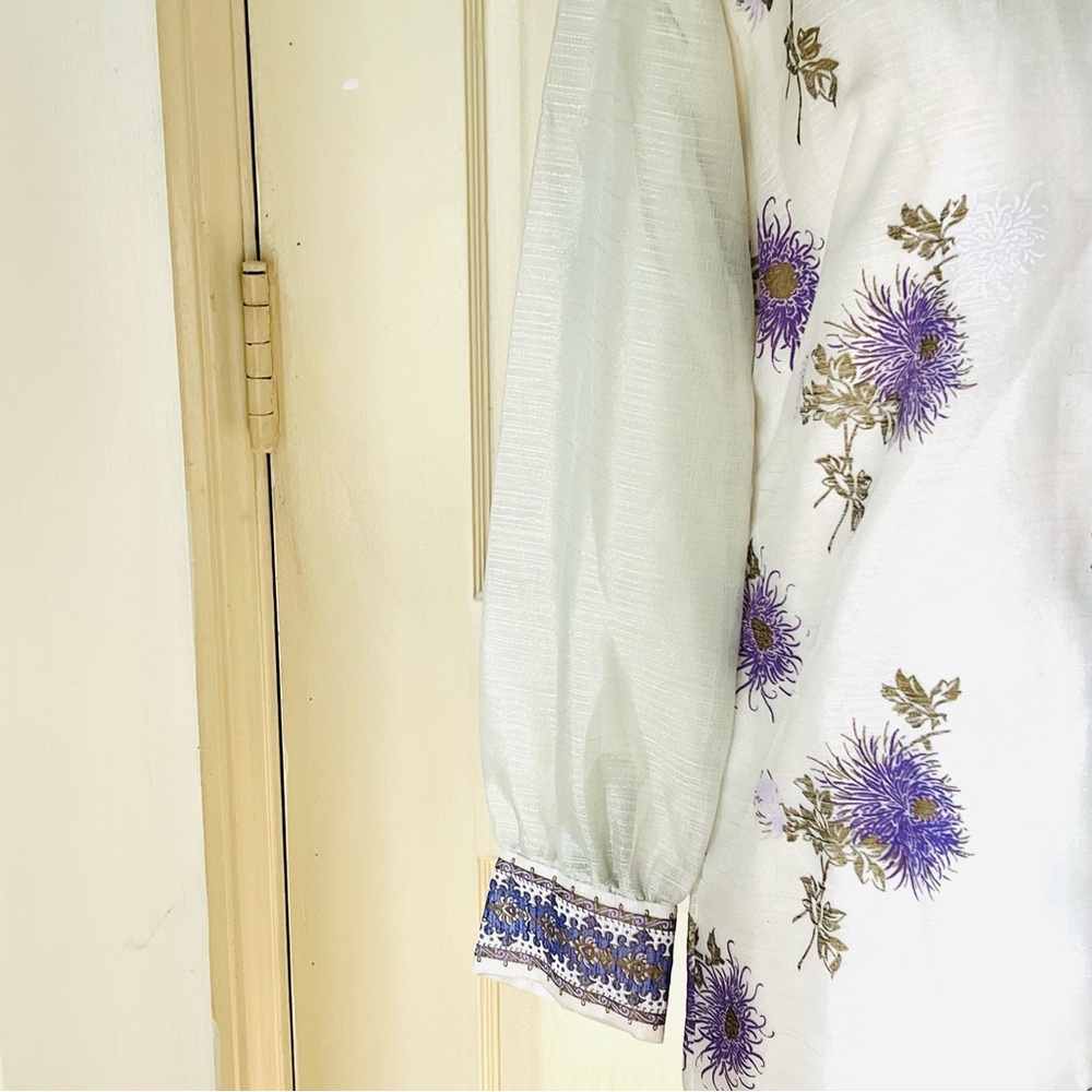 1970’s Alfred Shaheen Hand Printed Midi Dress. - Picture 4 of 6